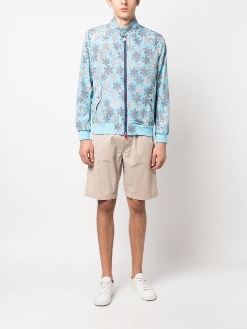 graphic-print bomber jacket